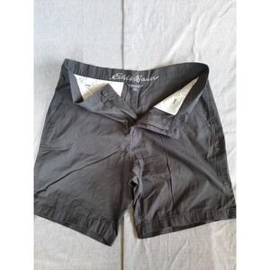 Eddie Bauer‎ Men's 34 Chino Outdoor Gray Short Pocket Zip-Up Pure Cotton